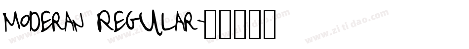 Moderan Regular字体转换